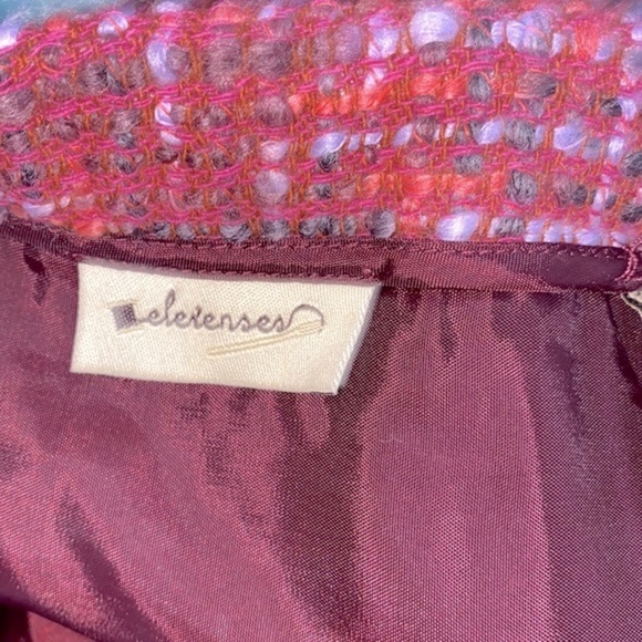 Elevenses by Anthropologie pink flare skirt tweed wool blend size 6 - Picture 8 of 10